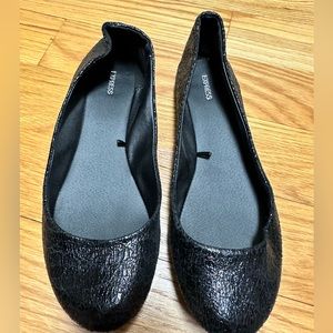 Express women’s ballet flats size 10 shoe black